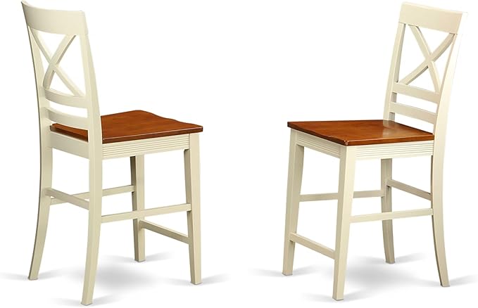 East West Furniture DOQU5-WHI-W 5 Piece Dining Room Table Set Includes a - Image 4