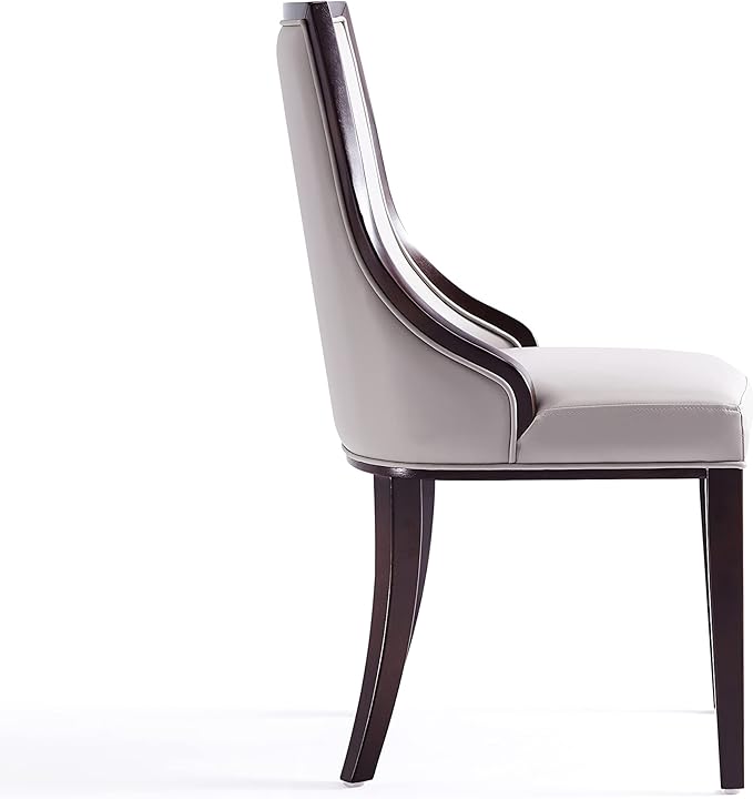 Manhattan Comfort Grand Faux Leather Dining Chairs, Traditional Design - Image 9