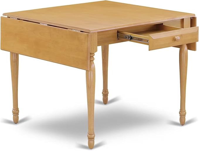 East West Furniture MZNO5-OAK-C 5 Piece Kitchen Table Set - Image 5