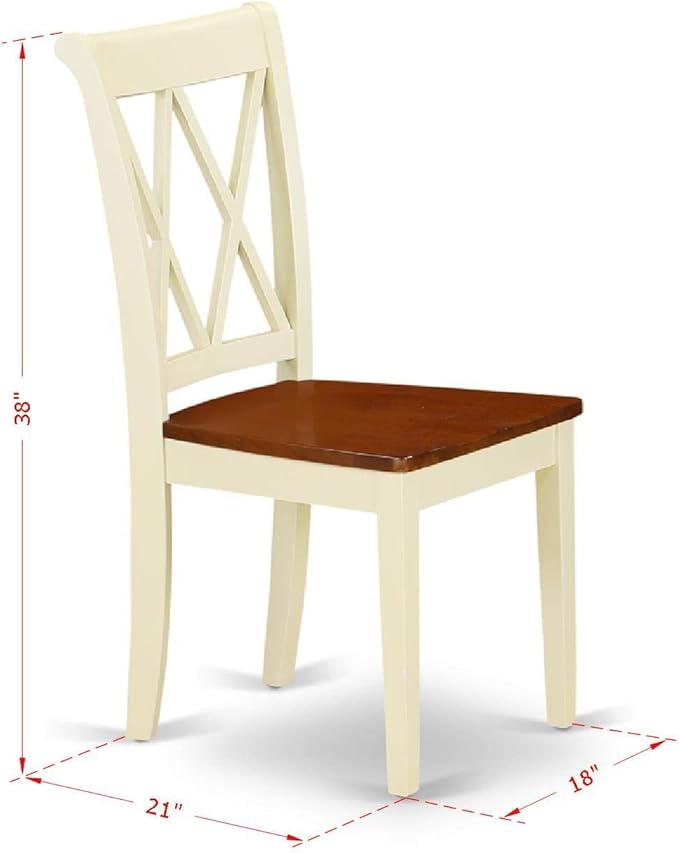 East West Furniture DOCL7-BMK-W 7 Piece Dining Room Furniture Set Consist of a - Image 13