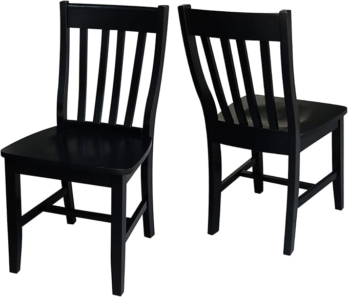 International Concepts Pair of Schoolhouse Chairs Black - Image 11