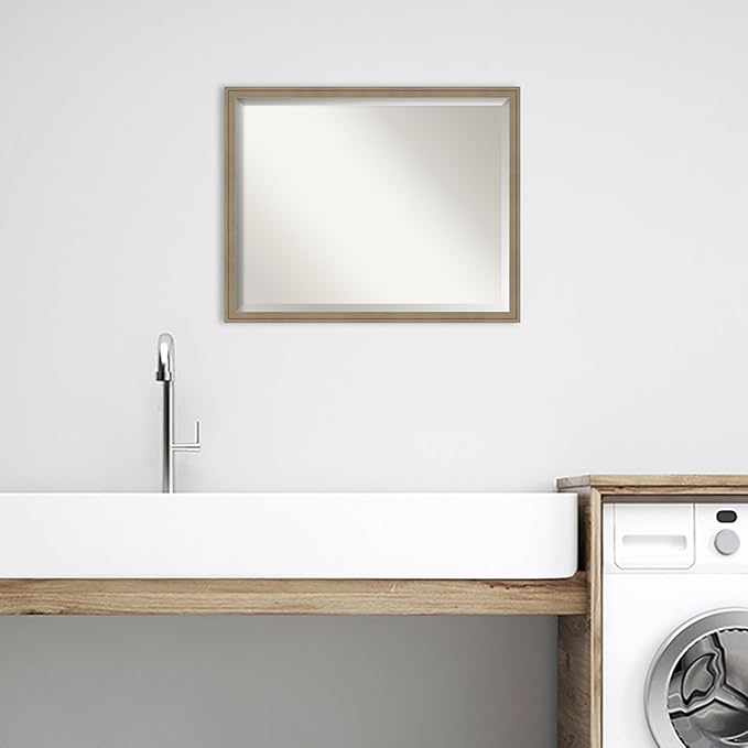 Amanti Art Brown Bathroom Mirror - Image 6