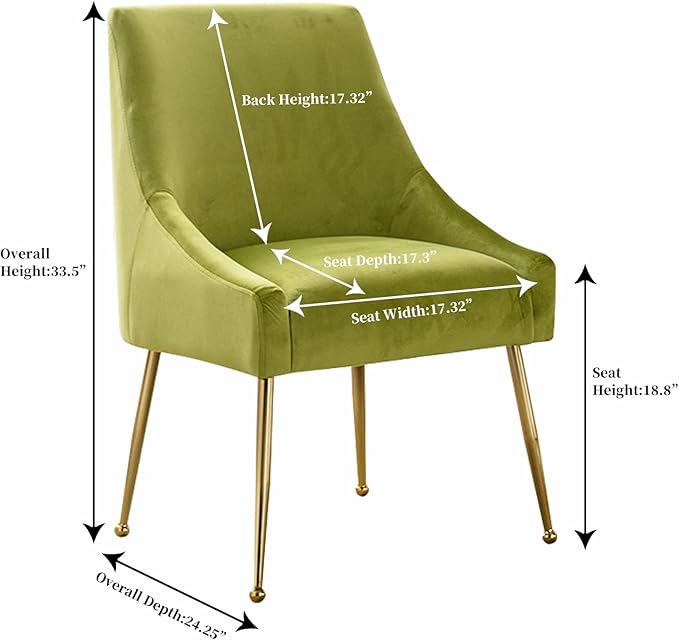 Velvet Dining Chairs Set of 2, Furniture Collection Modern Contemporary - Image 3
