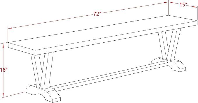 East West Furniture V077MZ001-6 6 Piece Dinette Set Contains a Rectangle Dining - Image 21