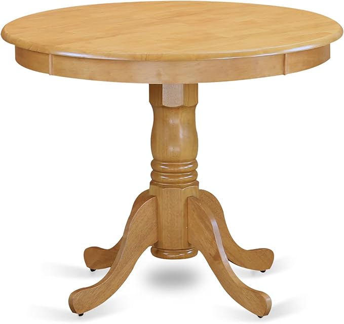 East West Furniture ANGR5-OAK-W 5 Piece Kitchen Table & Chairs Set Includes a - Image 4