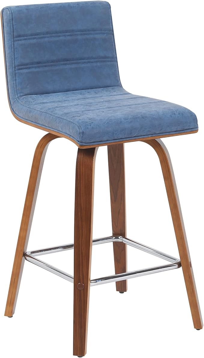 Armen Living Vienna Modern Swivel 26" Counter Height Barstool - Image 2
