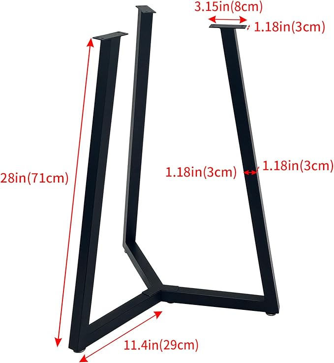 Metal Round Table Legs 28 Inch Coffee Table Legs, Table Base Black Iron Dining - Image 3