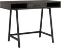 Bush Furniture Steele 40W Writing Desk in Dark Gray Hickory | Computer Table by BushHome