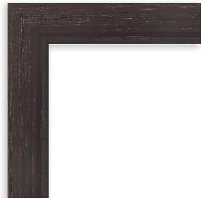 Amanti Art Brown Wall Mirror 26x22 Sloped Espresso Rectangle Bathroom Mirror - Image 2