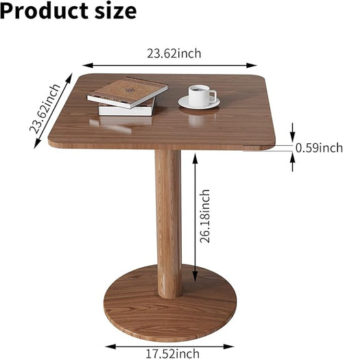 23.62" Mid-Century Modern Square Dining Table - Image 2