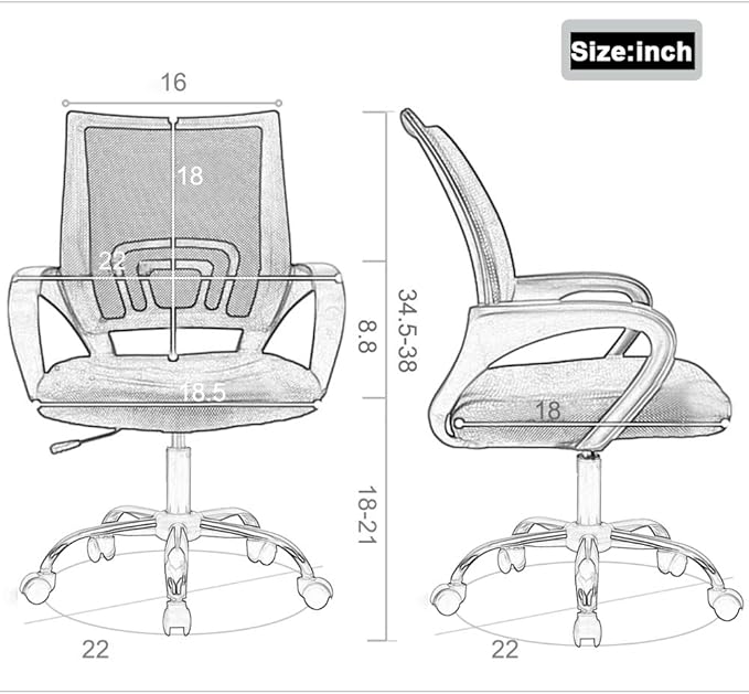 Ergonomic Office Chair Cheap Desk Chair Mesh Executive Computer Chair Lumbar - Image 3