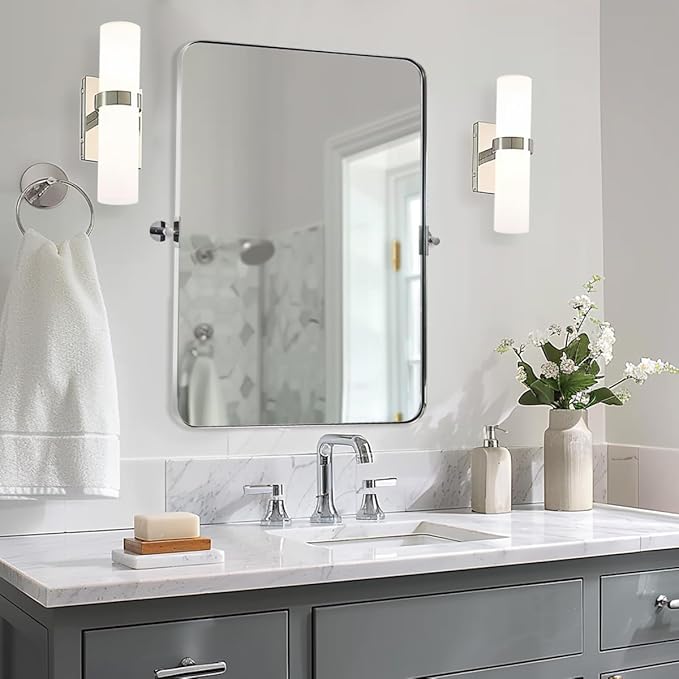 MOON MIRROR Polished Chrome Pivot Mirror by MOONMIRROR