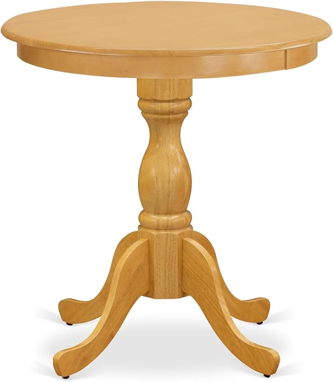 East West Furniture ESVA3-OAK-C 3 Piece Dining Table Set - Image 3