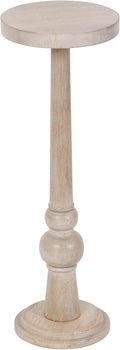 Kate and Laurel Wegner Coastal Wooden Round Drink Table, 8 x 23, Elegant and by KateandLaurel