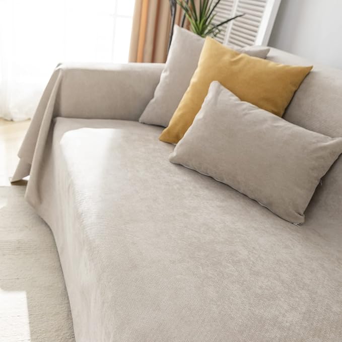 STACYPIK 100% Waterproof Beige Sofa Cover - Image 7