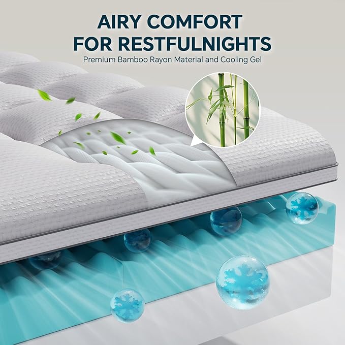 4 Inch Memory Foam Mattress Topper Queen Size - Image 8