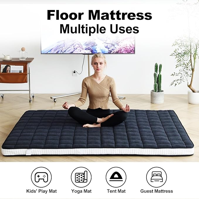 Tiita Japanese Floor Mattress, 4” Thicken Futon Mattress - Image 8