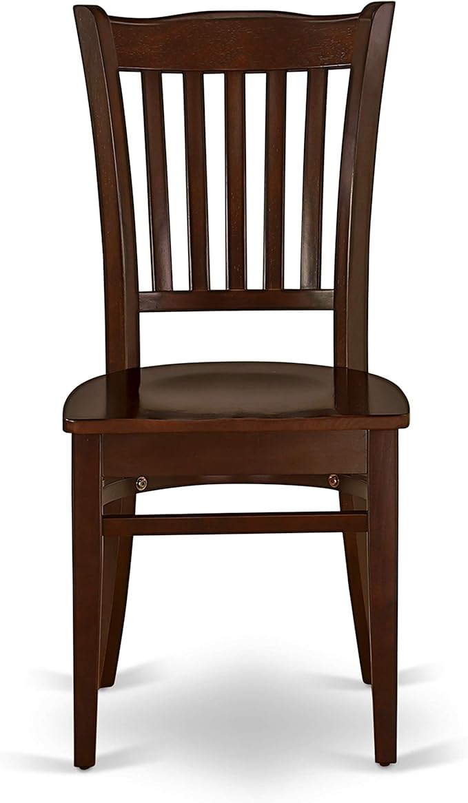 East West Furniture ANGR5-MAH-W 5 Piece Dining Room Table Set Includes a Round - Image 6
