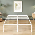 16 Inch White California King Bed Frames No Box Spring Need, Platform Cal King by Upcanso