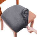 Smiry Velvet Seat Covers for Dining Room Chair Set of 6, Stretch Fit Removable by Smiry