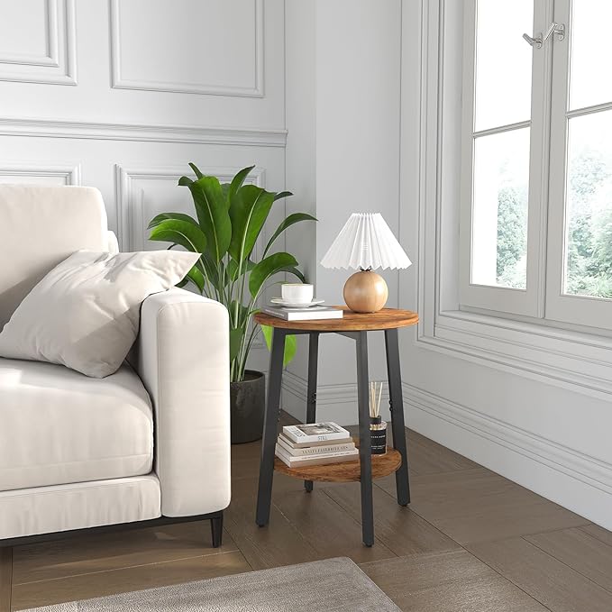 Side Table Set of 2, Small Round End Table - Image 4