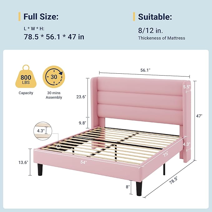 Allewie Full Size Platform Bed Frame - Image 2