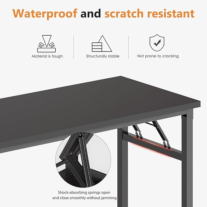DlandHome Computer Desk 62 inches Office Desk Computer Table Study Writing Desk - Image 5