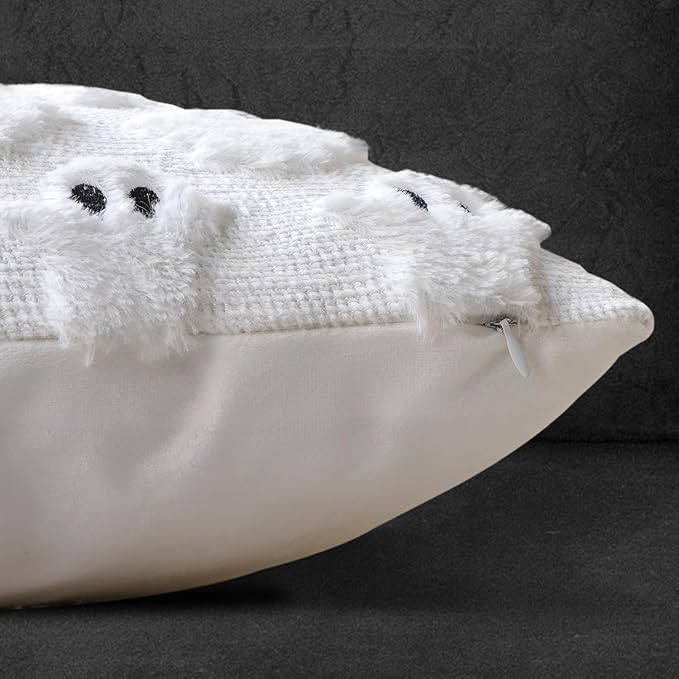 4TH Emotion Halloween Ghost Decorative Pillow Covers 16x16 Set of 2 - Image 3