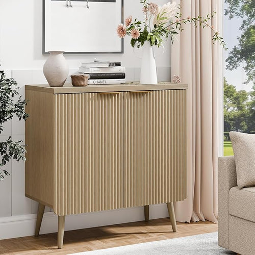 29.5" Sideboard Cabinet with Doors, Modern Buffet Cabinet with Adjustable Shelf by ChicFurnit