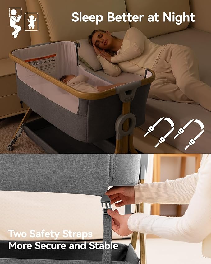 Larex Baby Bassinet Bedside Sleeper - Image 7