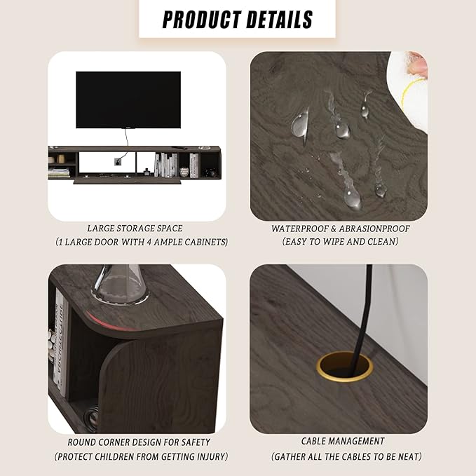 Floating TV Unit, Floating Shelves - Image 6