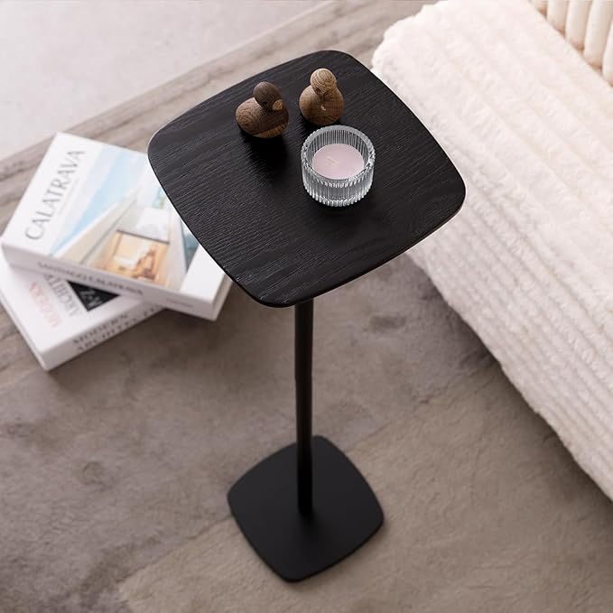 Pedestal Side Table, Small Drink Tables Pedestal Stand, Cocktail Martini Coffee - Image 5