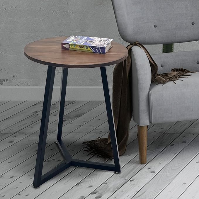 Round Metal Coffee Table Legs, 16 Inch Black Iron Dining Table Base Only - Image 2