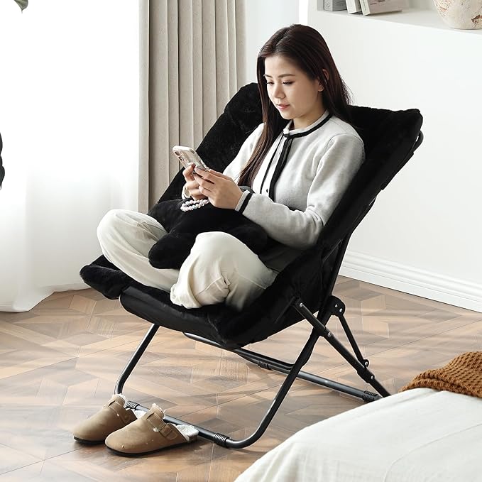Welnow Comfy Saucer Chair, Oversized Folding Reading Chair - Image 3