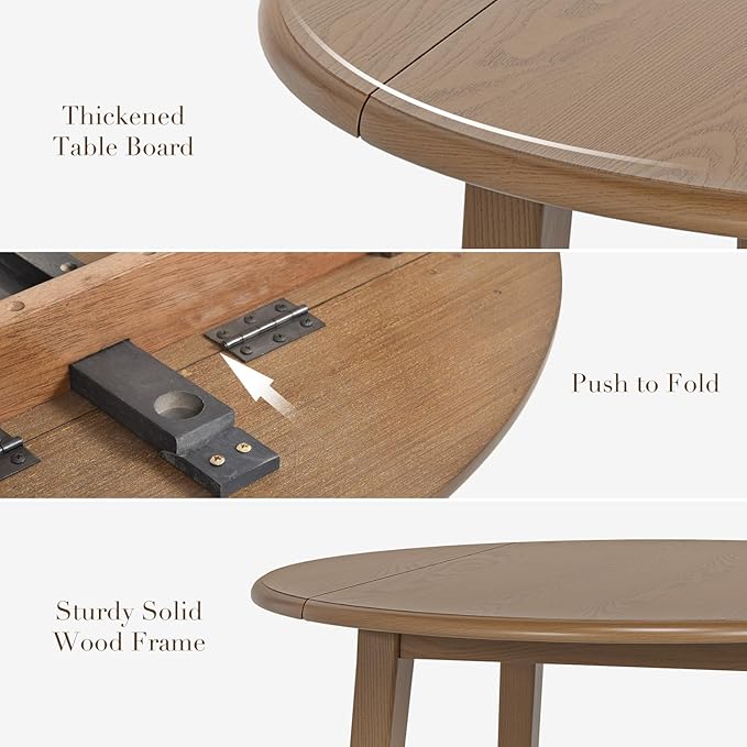 COLAMY 5-Piece Extendable Dining Table Set - Image 4