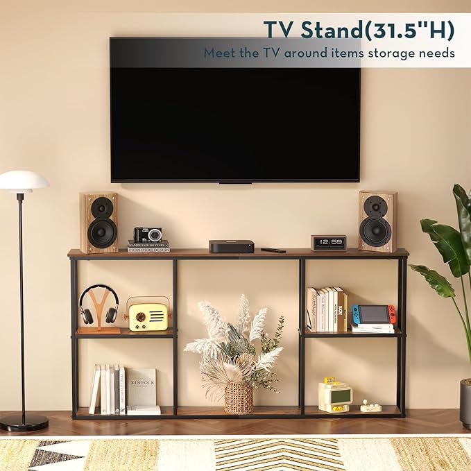 WOHOMO Console Table, 3-Tier Small Entryway Tables, Narrow Sofa Table - Image 4