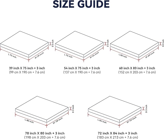 3 Inch White Goose Feather Mattress Topper, Twin Feather Bed Topper, Mattress - Image 7