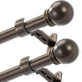 Curtain Rods for Windows 16 to 76 Inches, Curtain Rod Max Adjustable Length of by AMZSEVEN