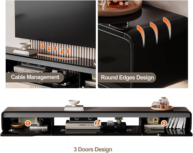 High Gloss Floating TV Stand - Image 7