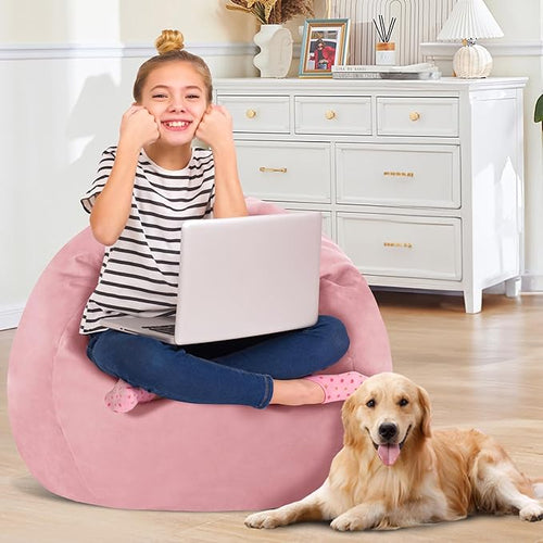 2FT Bean Bag Chair with Ultra Soft Velvet Cover Bean Bag Sofa with Memory Foam - Image 2