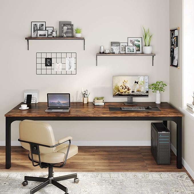Tribesigns 78.7 Inches Extra Long Computer Desk 2 Person Desk, Double Long Desk - Image 9