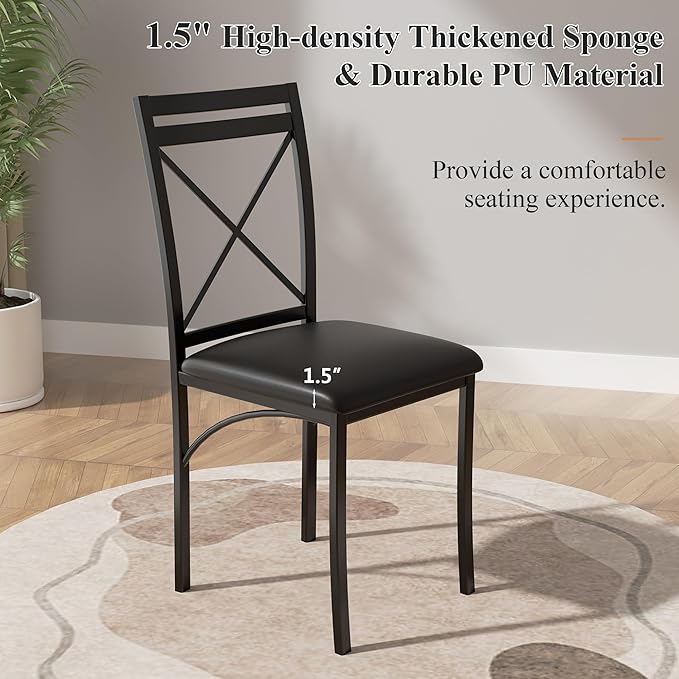VECELO 5 Piece Dining Table Set - Image 4