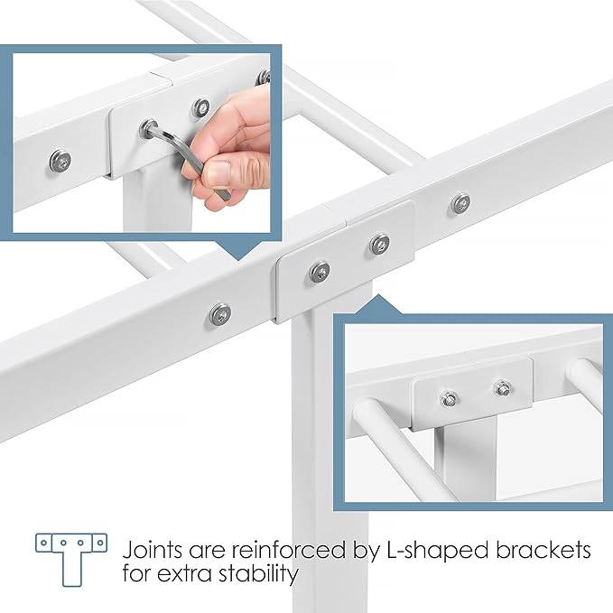 Yaheetech Twin Size Bed Frame Metal Platform Mattress Foundation - Image 7