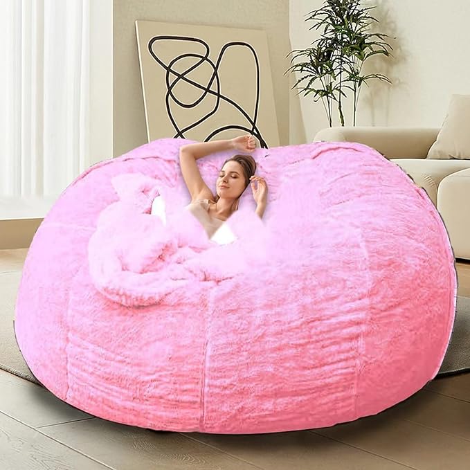 Bean Bag Chair Cover for Kids Adults Without Filling Comfy Giant Round Lazy by FunnyFurnitureforYourHous