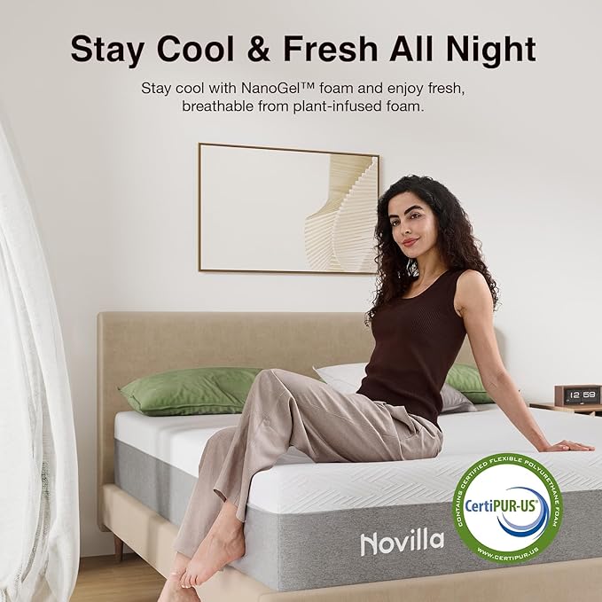 Novilla Twin XL Mattress, 12 Inch Gel Memory Foam XL Twin Mattress - Image 4