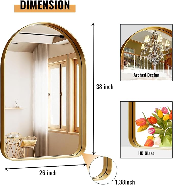 Arched Bathroom Mirror - Image 5