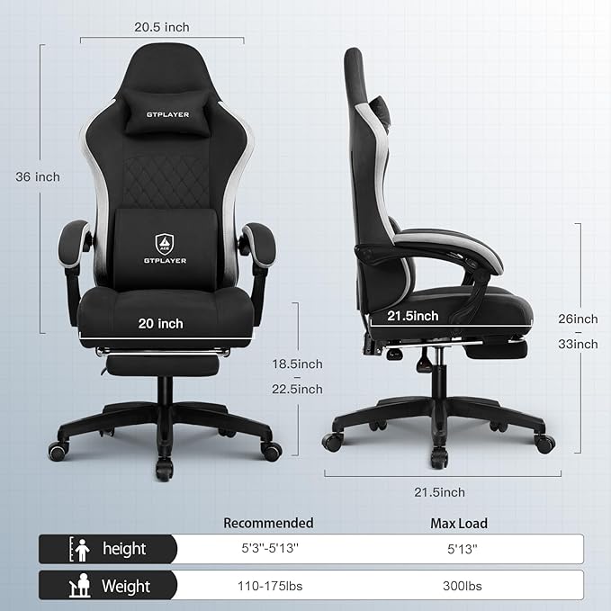 GTPLAYER Gaming Chair, Computer Office Chair - Image 3