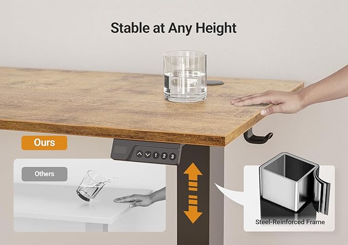 Seang Electric Standing Desk Adjustable Height, 48 x 24 Inch Sit Stand Desk - Image 7