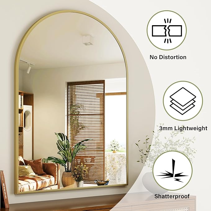 Arch Bathroom Mirror, 36x48 Inch - Image 6