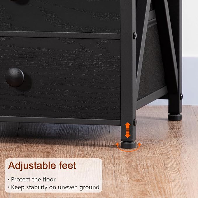 AMHANCIBLE Night Stand Set 2, LED Nightstand - Image 10